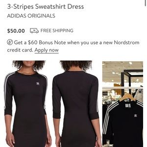 Adidas 3-Stripes Sweatshirt Dress